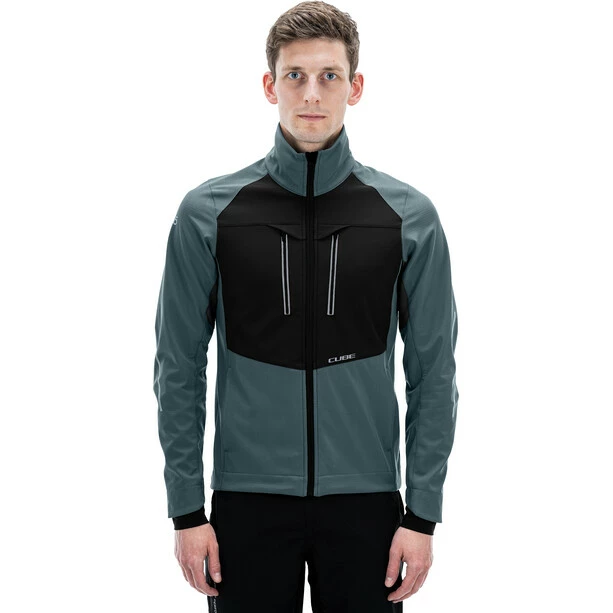 Cube Blackline 365 Softshell Jacke Herren Schwarz/grau – Bild 2