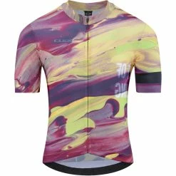 Cube Blackline Art Kurzarm Trikot Herren Lila/gelb
