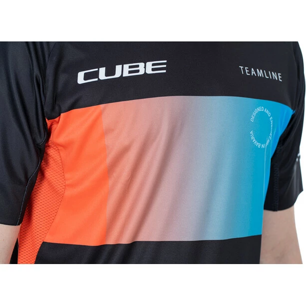 Cube Teamline Rundhals Kurzarm Trikot Herren Schwarz/bunt – Bild 4