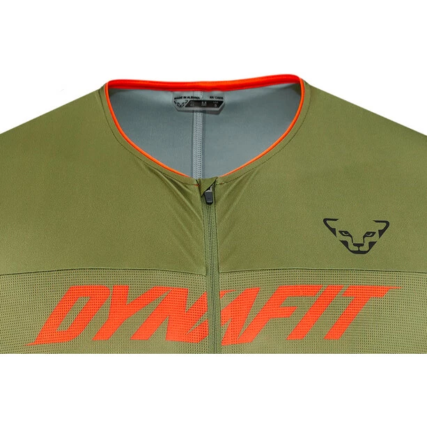 Dynafit Ride Light Kurzarm Tee Mit Durchgehendem Reißverschluss Herren Oliv/schwarz – Bild 2