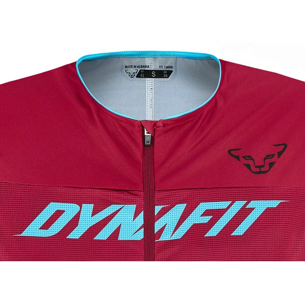 Dynafit Ride Light Kurzarm Tee Mit Durchgehendem Reißverschluss Damen Lila/schwarz – Bild 2