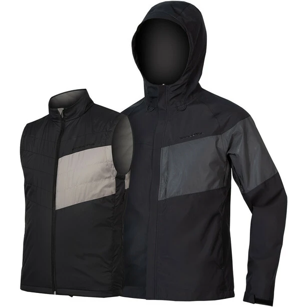 Endura Urban Luminite II 3-in-1 Jacke Herren Schwarz