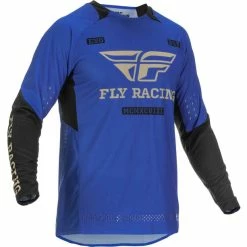 Fly Racing Evo Langarm Trikot Herren Blau