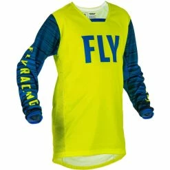 Fly Racing Kinetic Rebel Langarm Trikot Kinder Gelb/blau