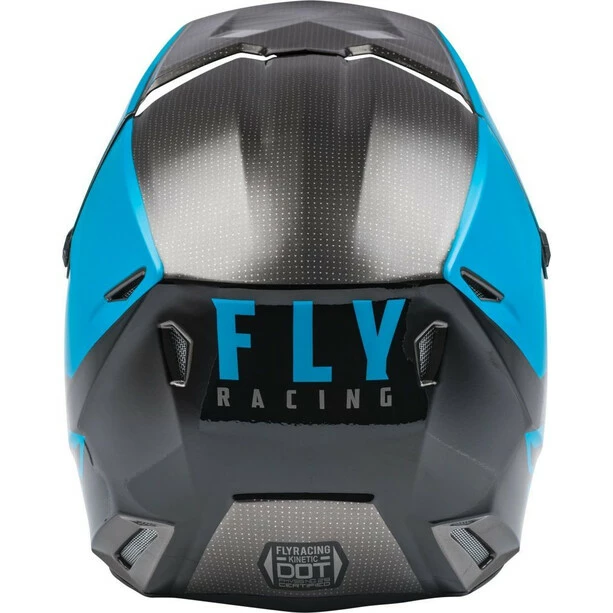 Fly Racing Kinetic Straight Edge Helm Grau/blau – Bild 4