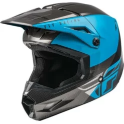 Fly Racing Kinetic Straight Edge Helm Kinder Blau/grau