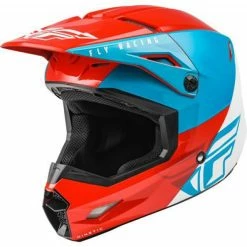 Fly Racing Kinetic Straight Edge Helm Rot/bunt