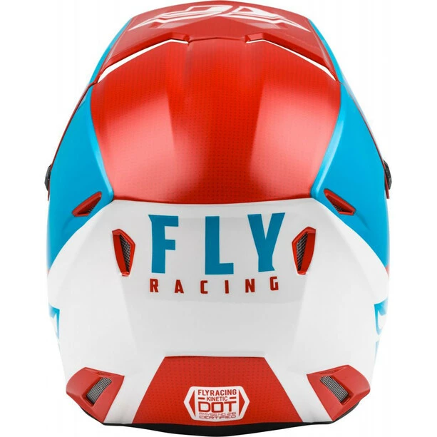 Fly Racing Kinetic Straight Edge Helm Rot/bunt – Bild 3