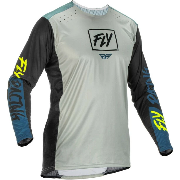 Fly Racing Lite Langarm Trikot Herren Grau