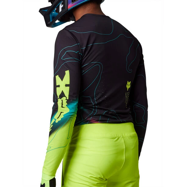 Fox Flexair Lunar Langarm Trikot Herren Schwarz – Bild 3