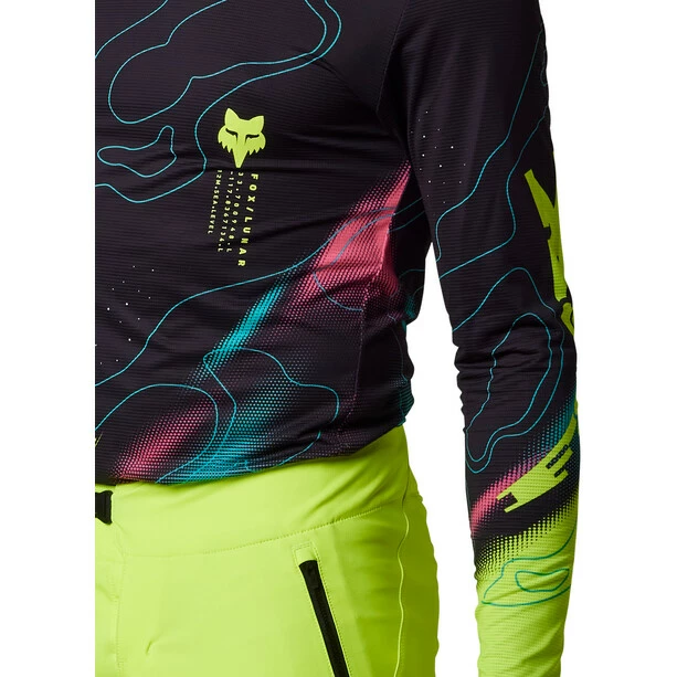 Fox Flexair Lunar Langarm Trikot Herren Schwarz – Bild 4