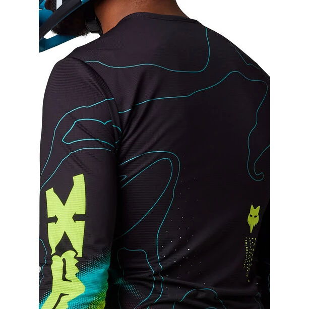 Fox Flexair Lunar Langarm Trikot Herren Schwarz – Bild 6