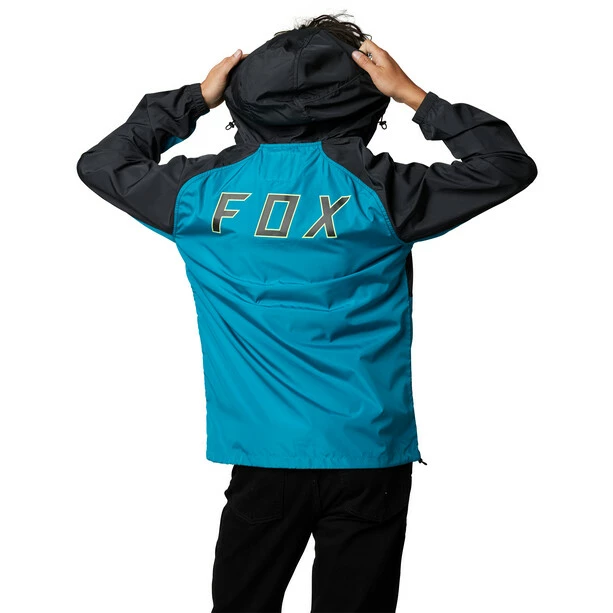 Fox Leed Windbreaker Jacke Herren Schwarz/blau – Bild 3