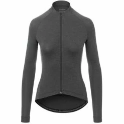 Giro New Road Langarm Trikot Damen Grau