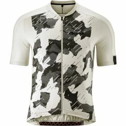 Gonso Ardole Kurzarm Full-Zip Fahrradtrikot Herren Weiß/grau