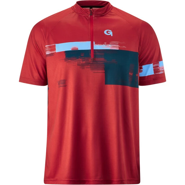 Gonso Avisio Kurzarm Fahrradshirt Mit 1/2 Reißverschluss Herren Rot