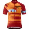 Gonso Avolo Kurzarm Fahrradshirt Mit 1/2 Reißverschluss Herren Rot/orange