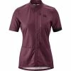 Gonso Careser Kurzarm Full-Zip Fahrradshirt Damen Lila