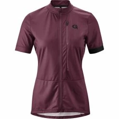 Gonso Careser Kurzarm Full-Zip Fahrradshirt Damen Lila