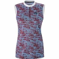 Gonso Casol Half-Zip Fahrradshirt Ohne Ärmel Damen Rot/blau