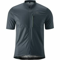Gonso Ledro Kurzarm Full-Zip Fahrradshirt Herren Grau