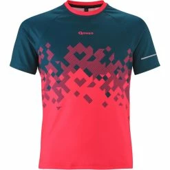 Gonso Toblino Kurzarm Fahrradshirt Mit 1/2 Reißverschluss Kinder Pink/petrol