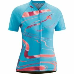 Gonso Zazar Kurzarm Fullzip Trikot Damen Blau