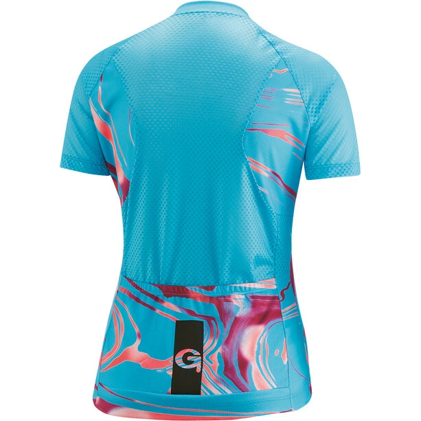 Gonso Zazar Kurzarm Fullzip Trikot Damen Blau – Bild 2