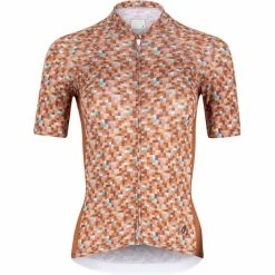 Isadore Alternative Cycling Kurzarm Trikot Damen Braun/weiß