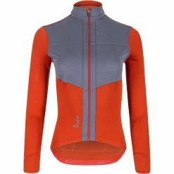 Isadore Signature Shield Langarm Trikot Damen Rot/grau