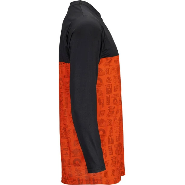 KENNY Charger Langarm Trikot Herren Schwarz/orange – Bild 3