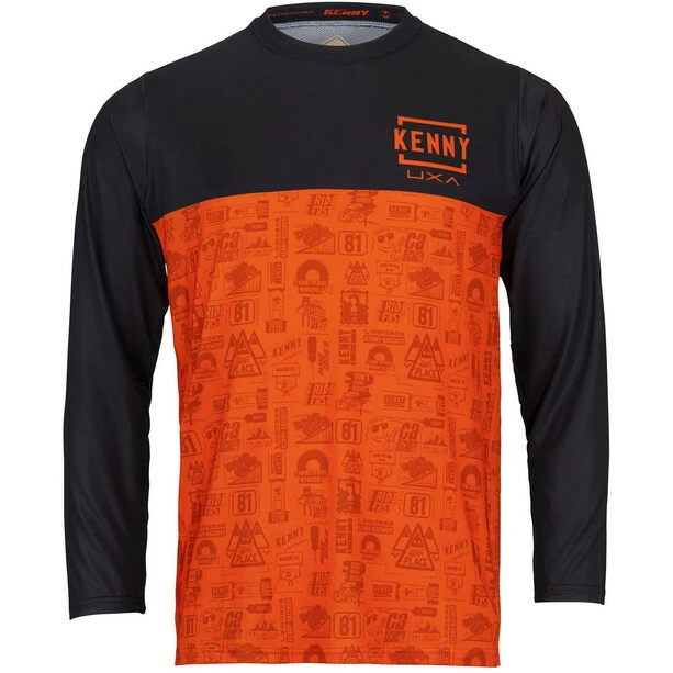 KENNY Charger Langarm Trikot Herren Schwarz/orange – Bild 5