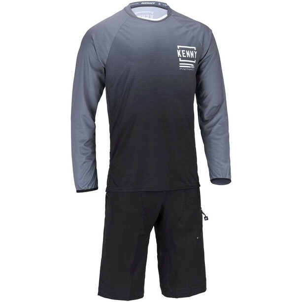 KENNY Factory Langarm Trikot Herren Grau/schwarz – Bild 6