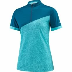 Löffler Löffler Stine Half-Zip Fahrradshirt Damen Türkis