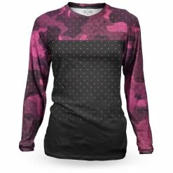 Loose Riders C/S Langarm Trikot Damen Schwarz/rot