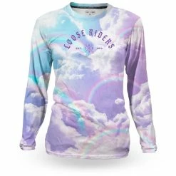 Loose Riders Rainbow Langarm Trikot Damen Lila/bunt