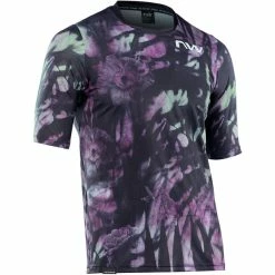 Northwave Bomb Flower Kurzarm Trikot Herren Schwarz/lila
