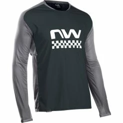 Northwave Edge Langarm Trikot Herren Schwarz/grau