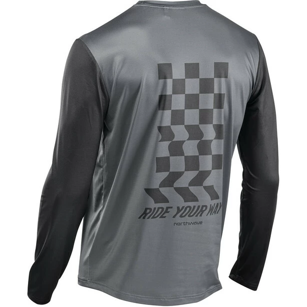 Northwave Xtrail 2 Langarm Trikot Herren Grau/schwarz – Bild 2