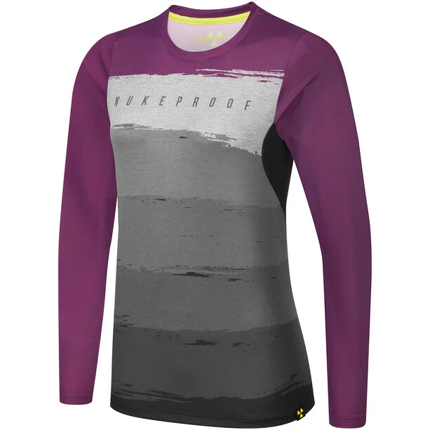 Nukeproof Blackline Langarm Trikot Damen Lila/grau