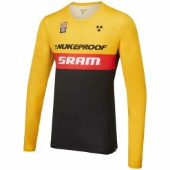 Nukeproof Blackline Replica Langarm Trikot Herren Schwarz/gelb