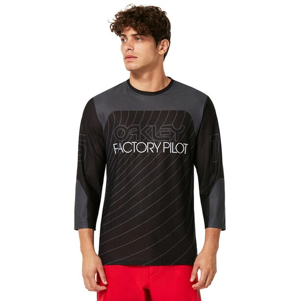 Oakley Seeker '75 Langarm Trikot Herren Schwarz – Bild 2