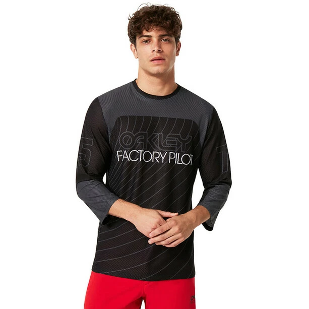 Oakley Seeker '75 Langarm Trikot Herren Schwarz – Bild 4