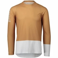 POC MTB Pure Langarm Trikot Herren Braun/weiß