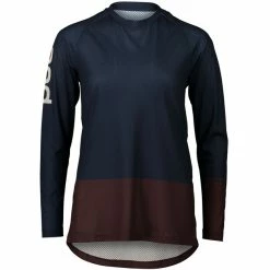 POC MTB Pure Langarm Trikot Damen Blau/braun