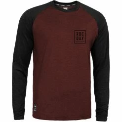 ROCDAY Stage Langarm Trikot Herren Rot/schwarz