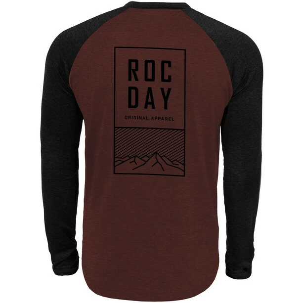 ROCDAY Stage Langarm Trikot Herren Rot/schwarz – Bild 2