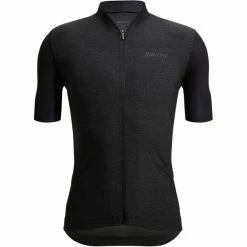 Santini Colore Puro Kurzarm Trikot Herren Schwarz