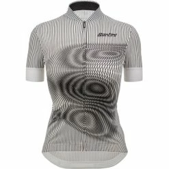 Santini Delta Vortex Kurzarm Trikot Damen Schwarz/weiß
