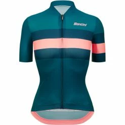 Santini Eco Sleek Bengal Kurzarm Trikot Damen Petrol